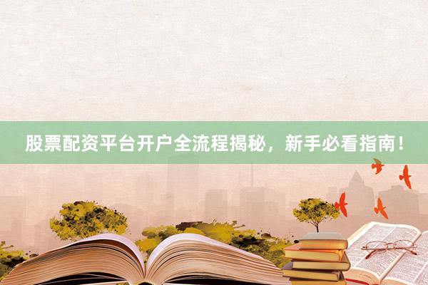 股票配资平台开户全流程揭秘，新手必看指南！